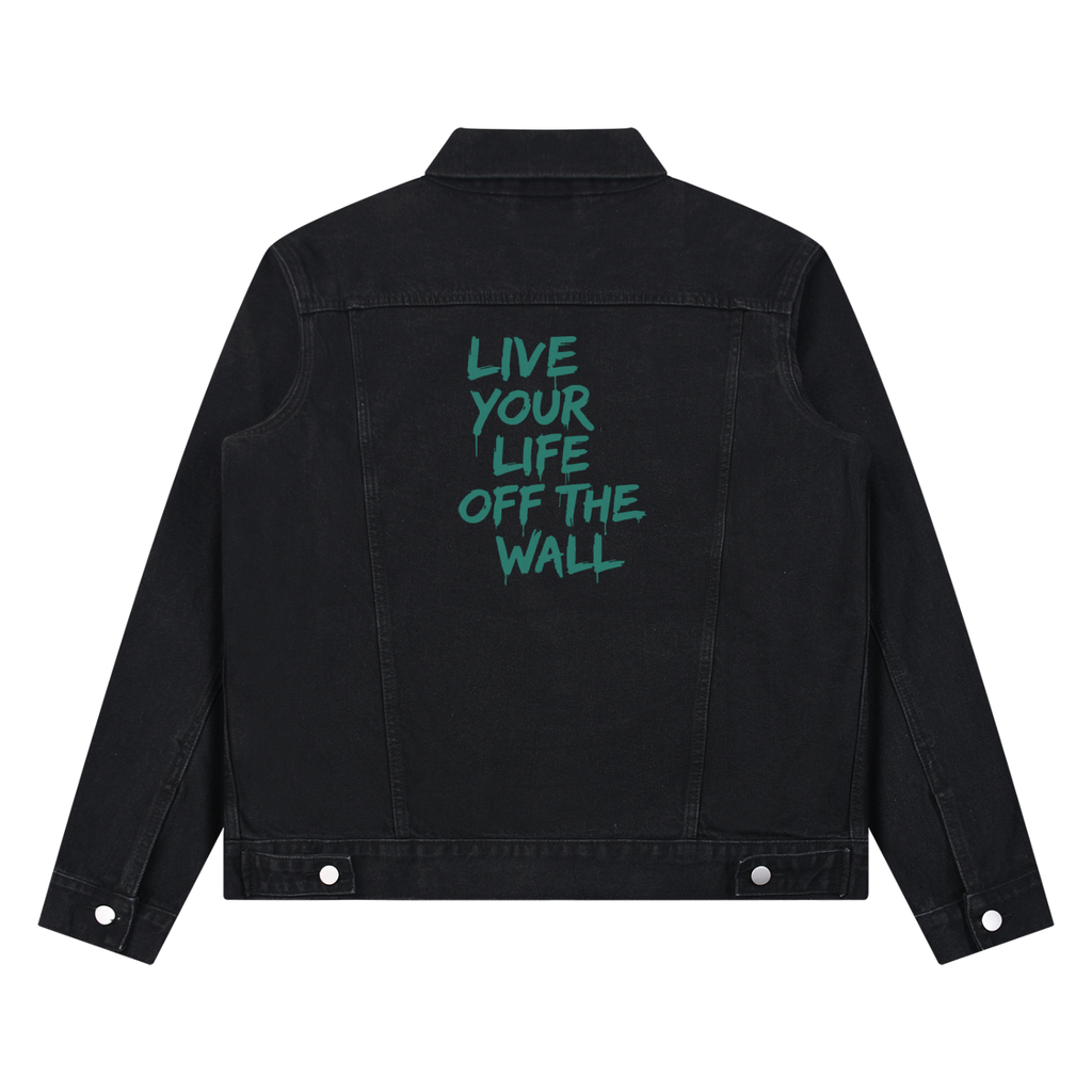 Off The Wall Denim Jacket - Black