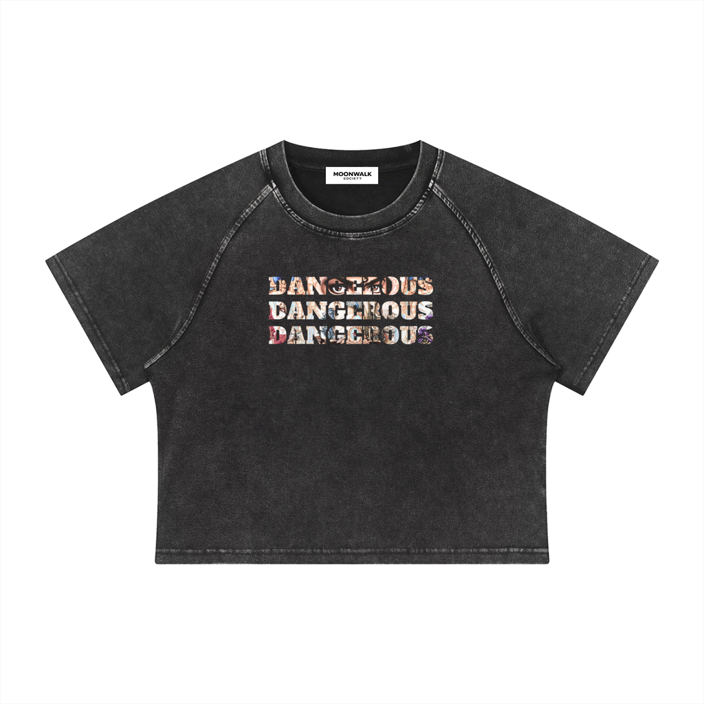 Dangerous Vintage Crop Tee - Black