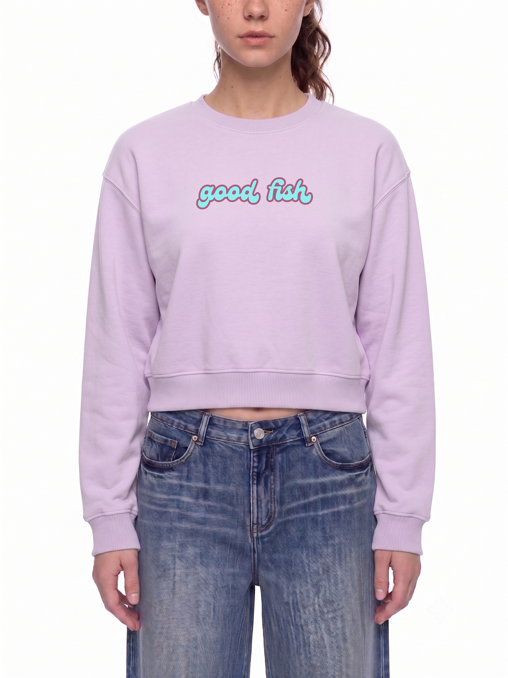 Good Fish Retro Sweater - Lilac