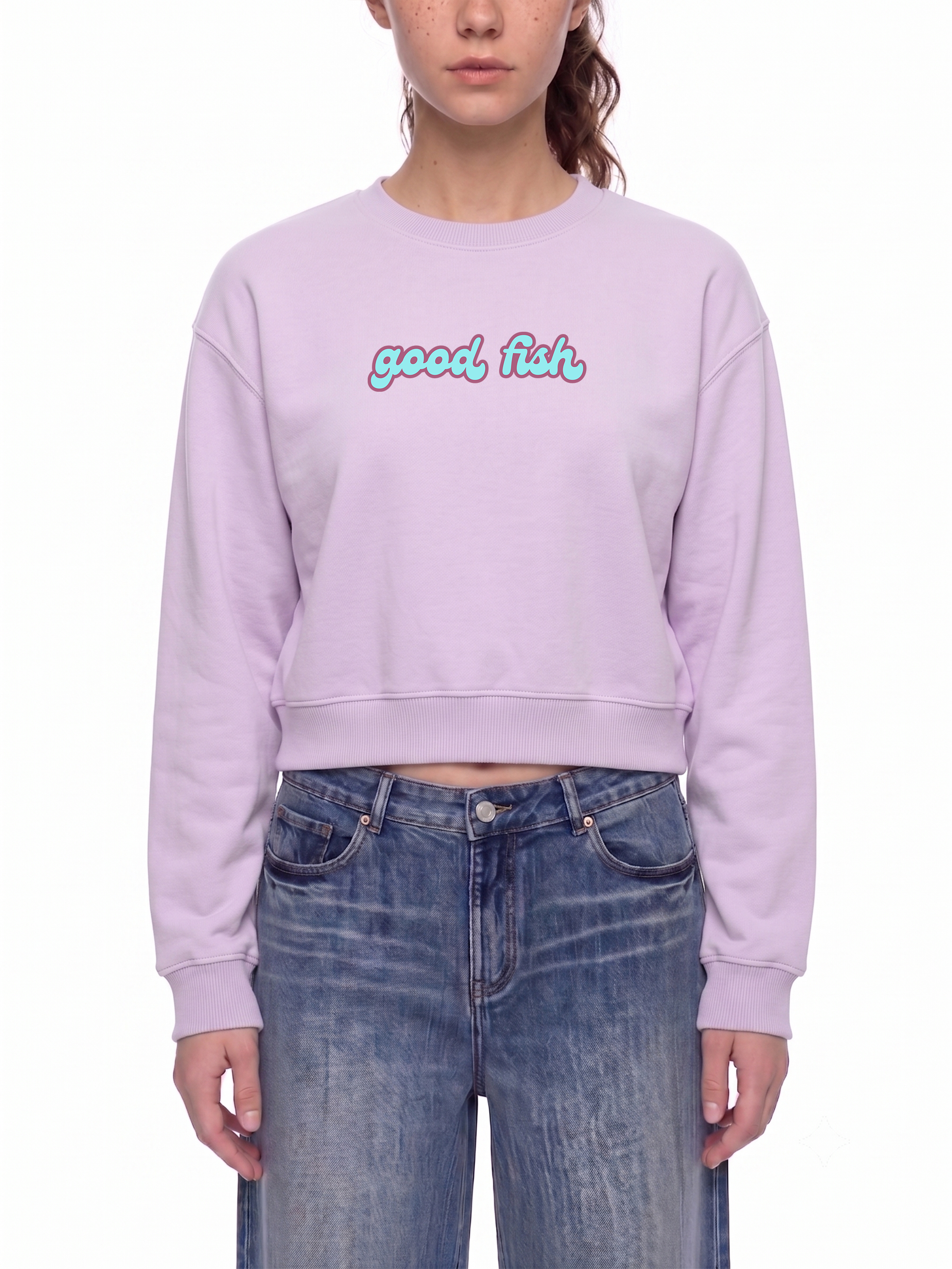 Good Fish Retro Sweater - Lilac