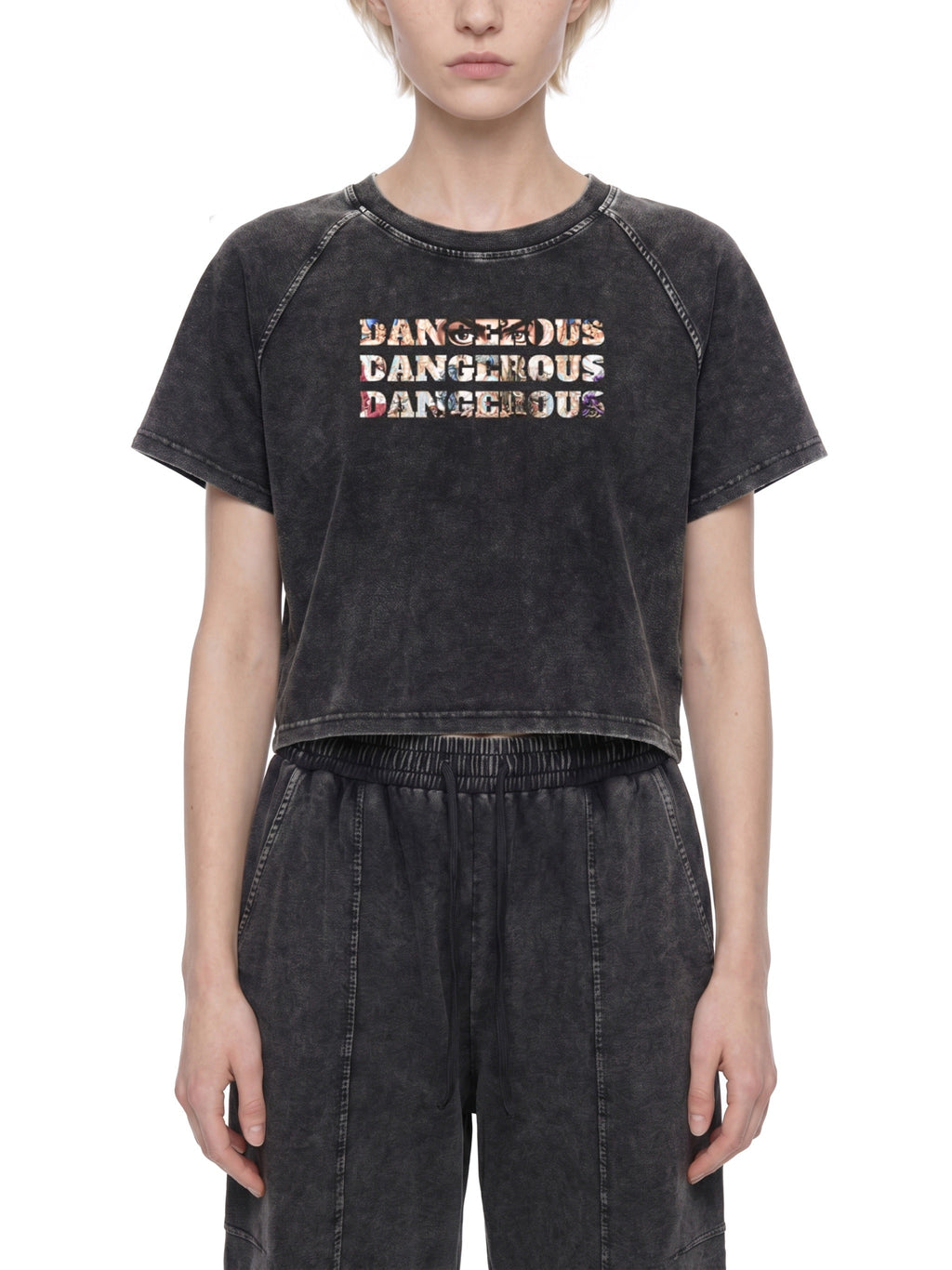 Dangerous Vintage Crop Tee - Black