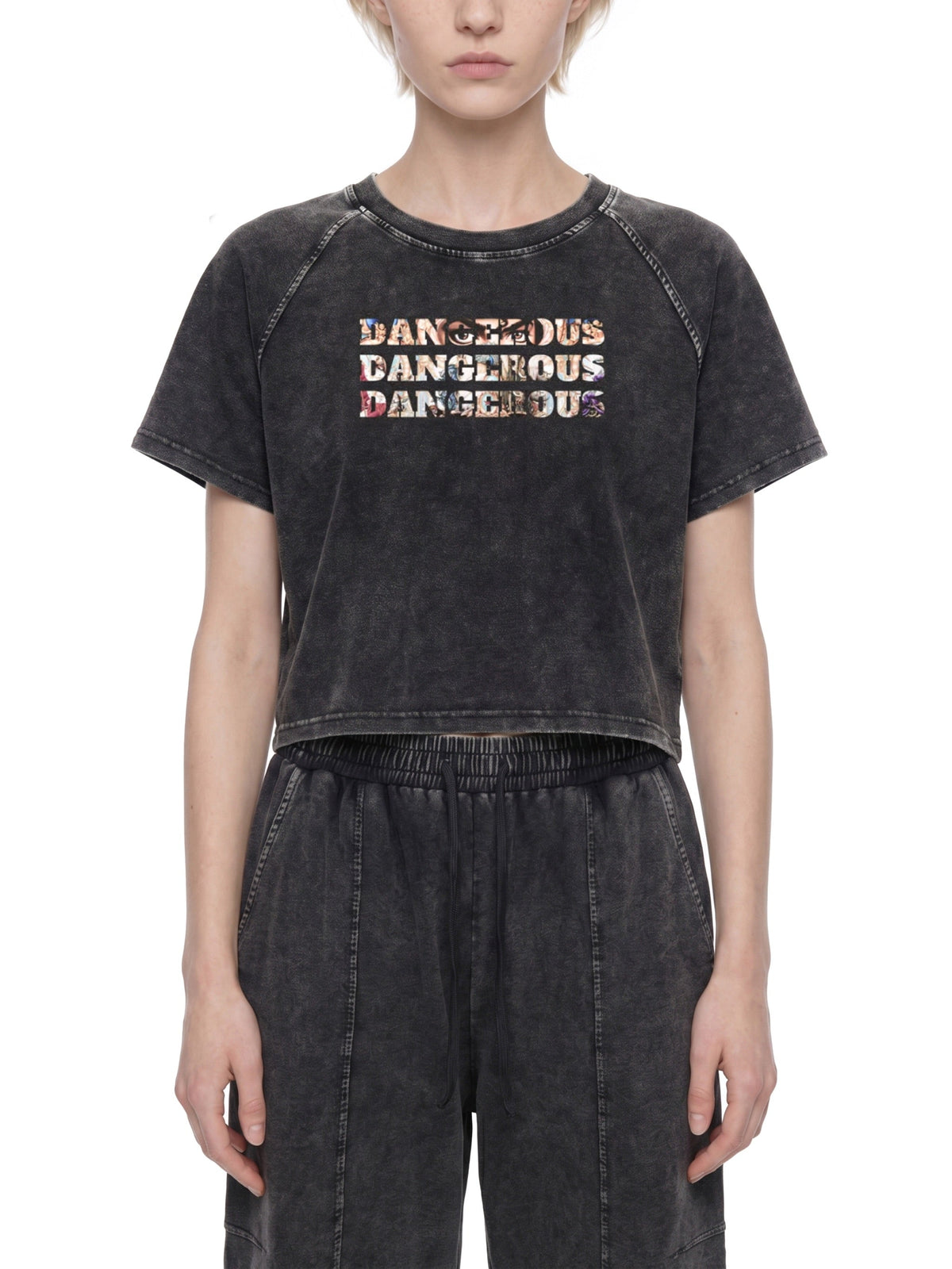Dangerous Vintage Crop Tee - Black