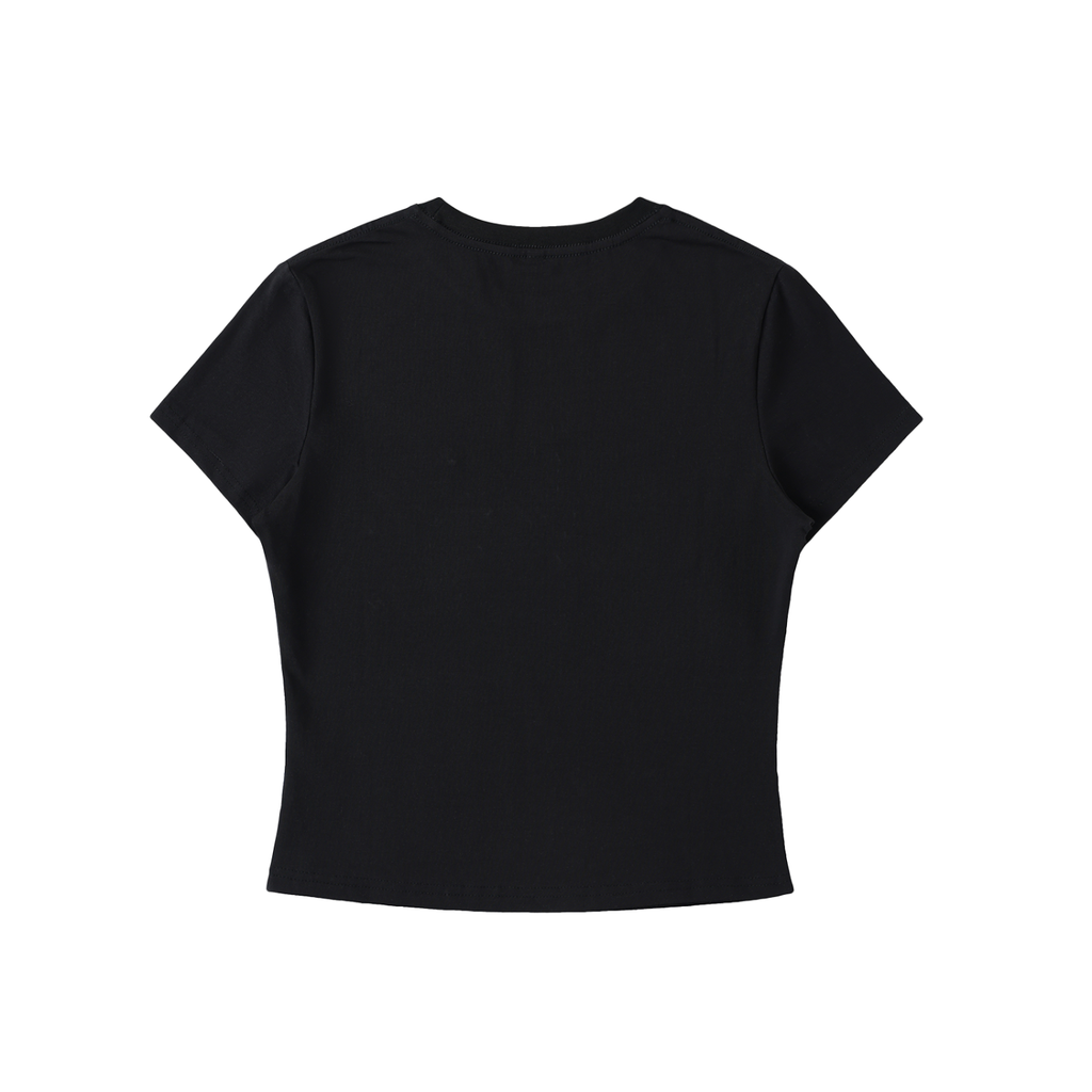 Sunset Driver Retro Baby Tee - Black