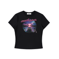 Sunset Driver Retro Baby Tee - Black