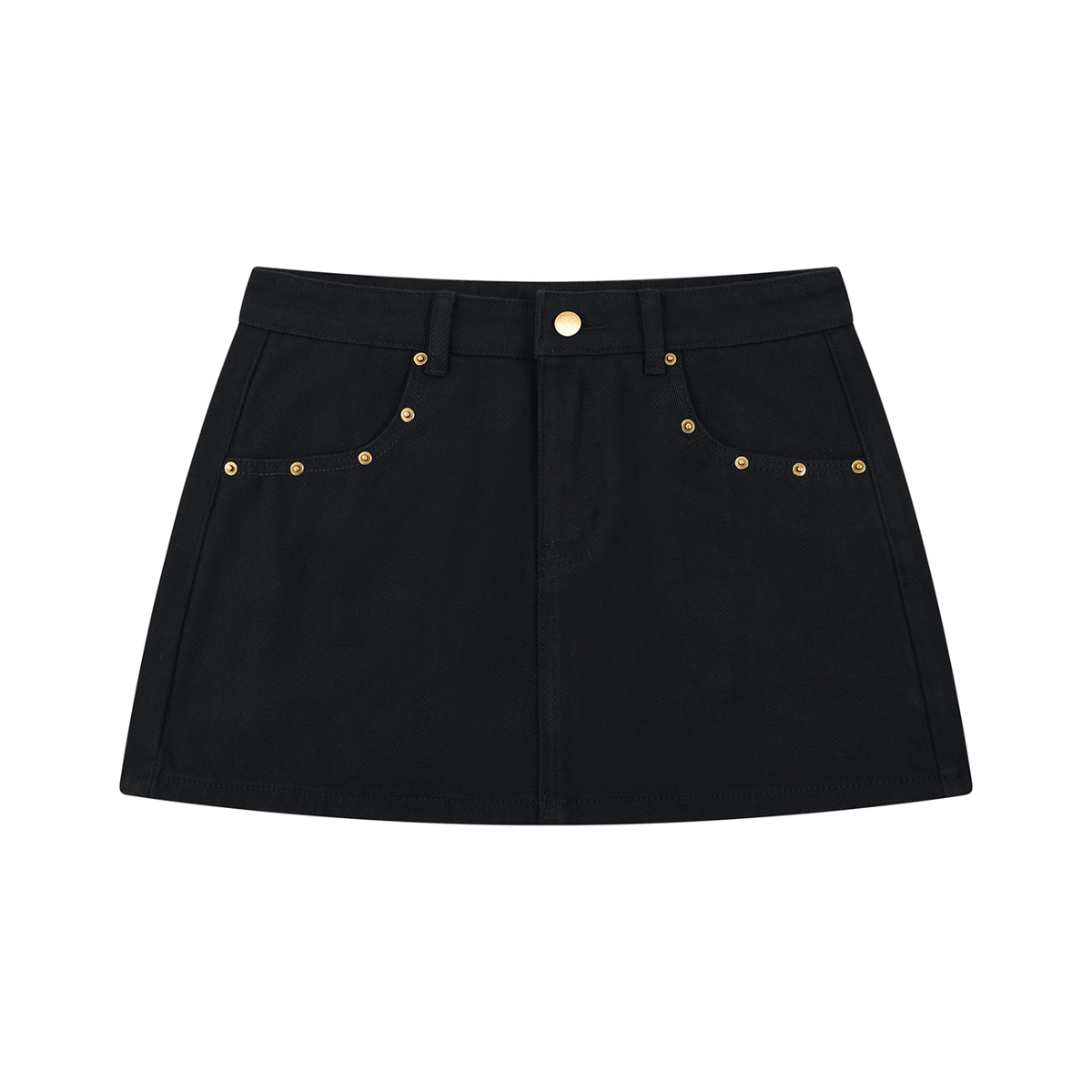 MJ Signature Denim Studded Mini Skirt