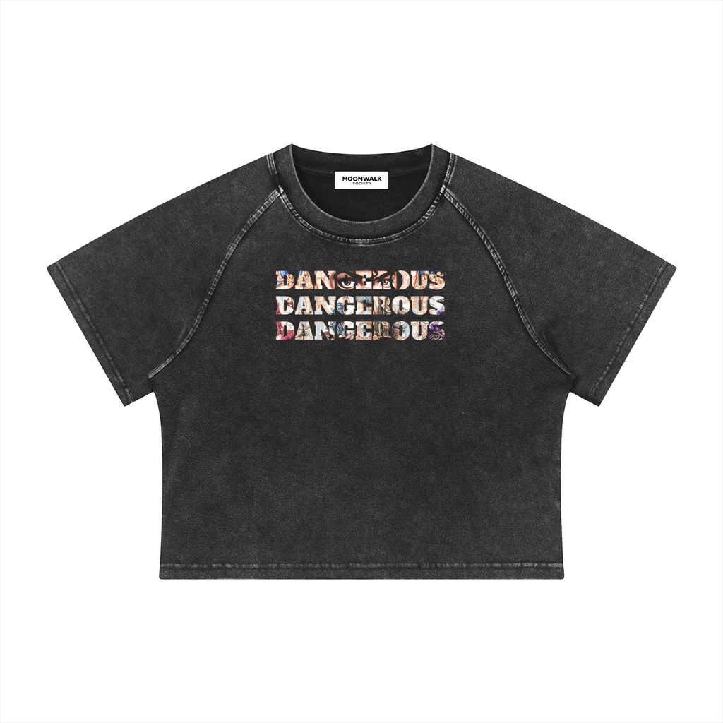 Dangerous Vintage Crop Tee - Black