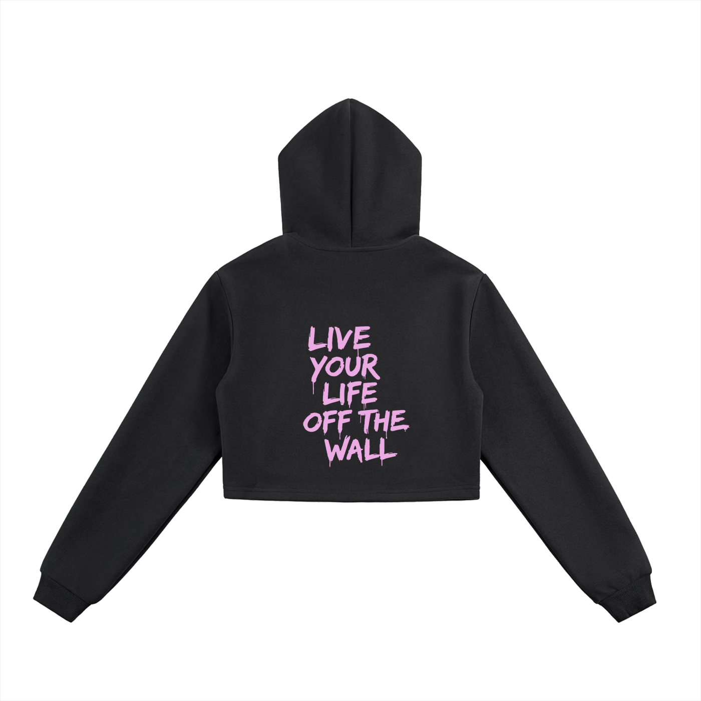 Off The Wall Cropped Zip-Up Hoodie