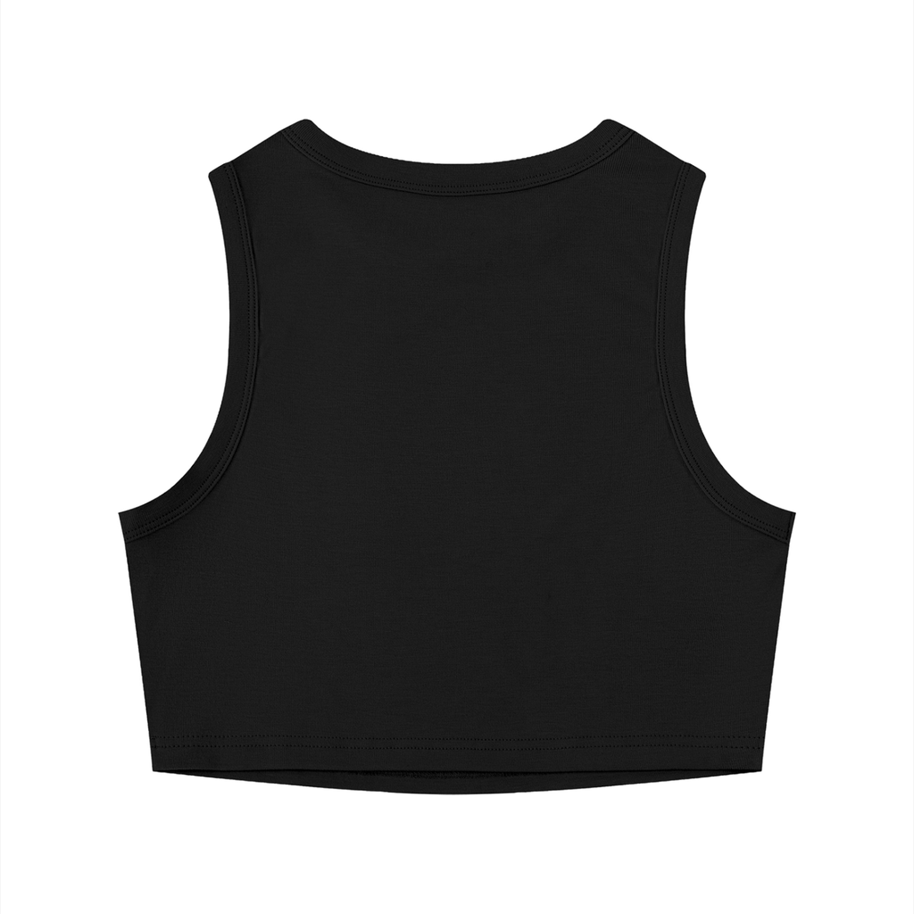 Sunset Time - Crop Tank - Black
