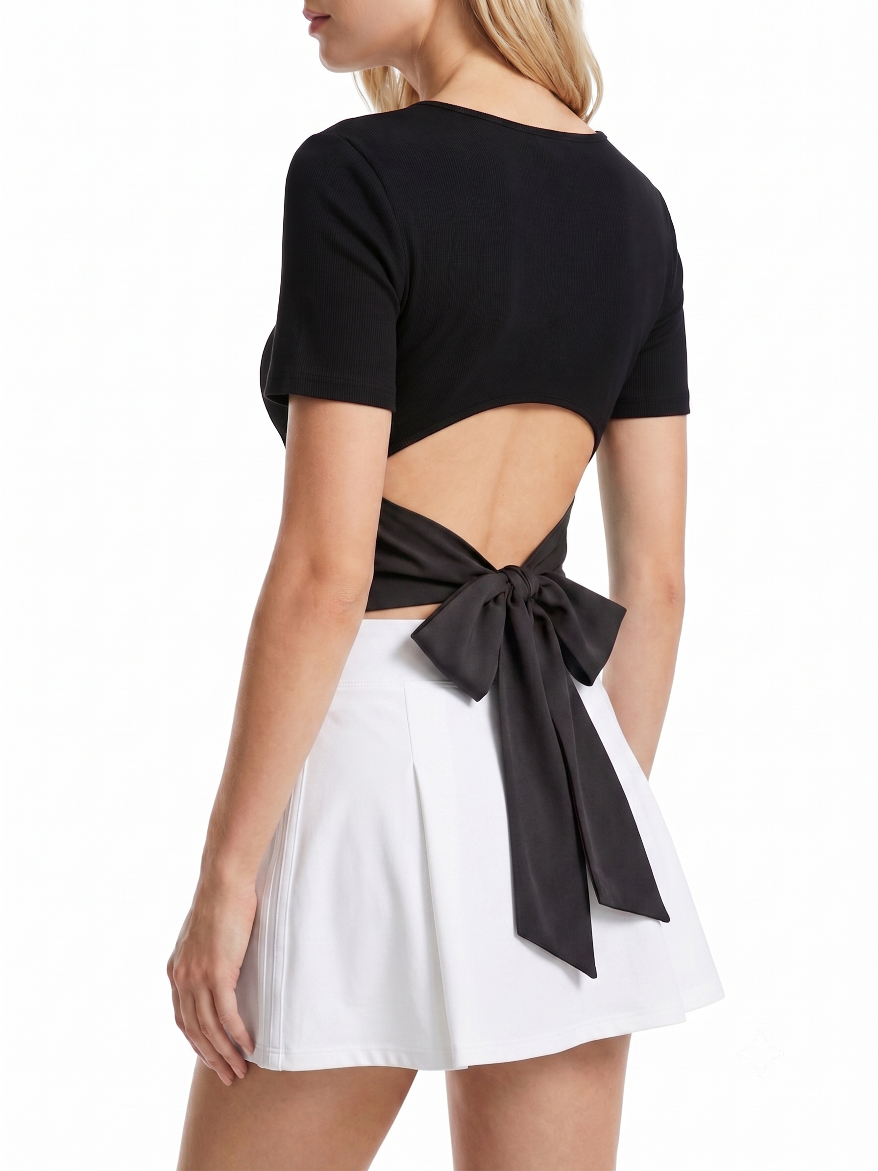 Good Fish Tie-Back Top - Black