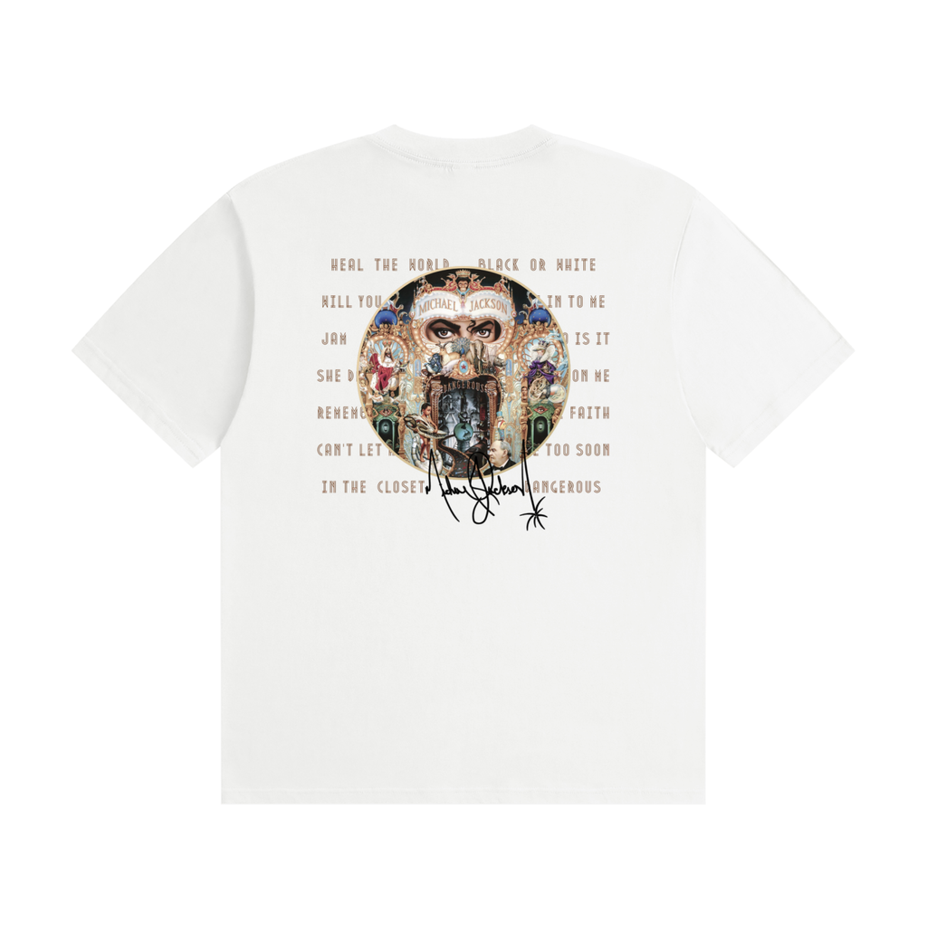 Dangerous-Tee-White-Michael-Jackson-vintage-collection-back