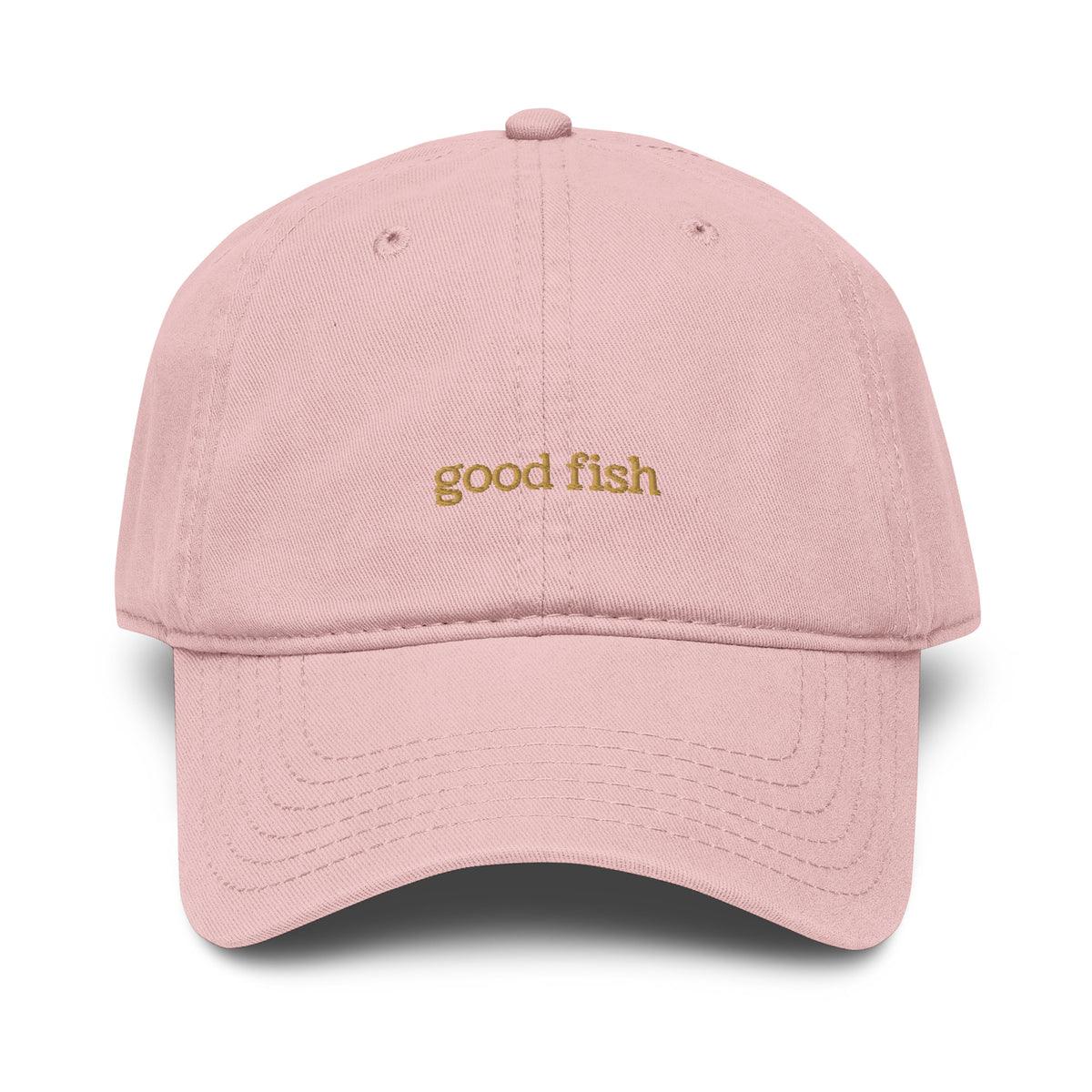 Pink cap with 'EBITDADDY' text on a white background