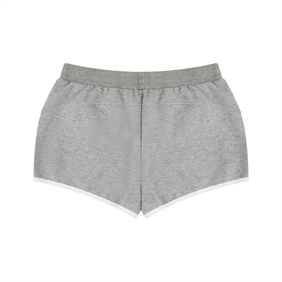 Gray shorts with a white background