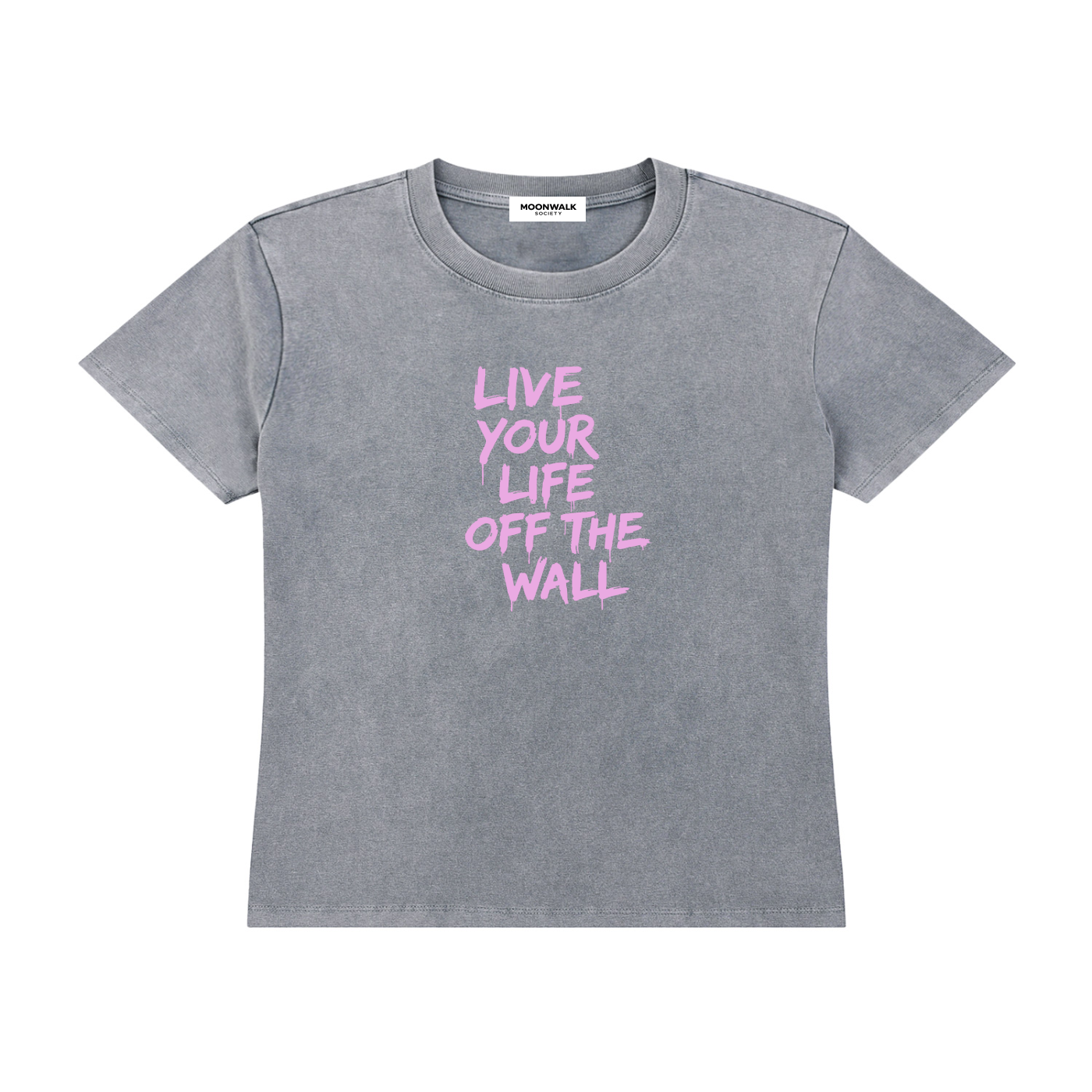 Gray t-shirt with a white cross on a white background
