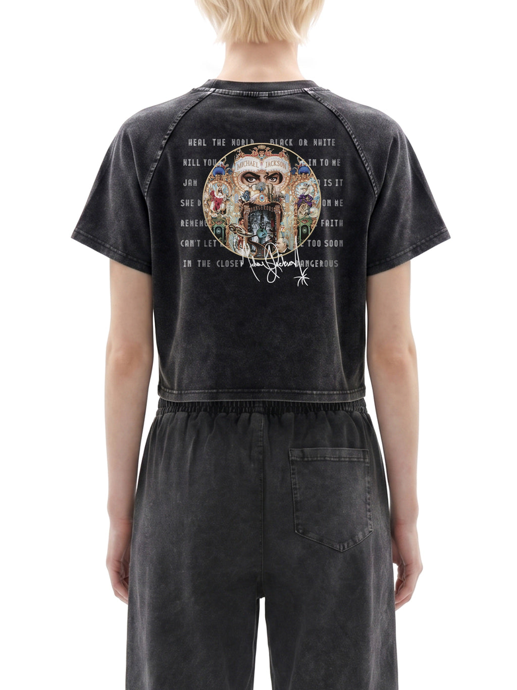 Dangerous Vintage Crop Tee - Black
