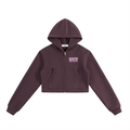 Off The Wall Cropped Zip-Up Hoodie