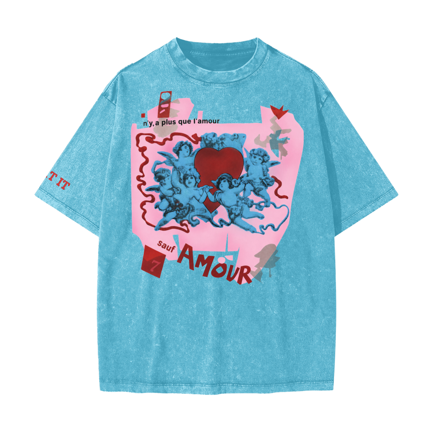 Beat It "Amour" Vintage - T-Shirt - Blue