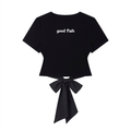 Good Fish Tie-Back Top - Black
