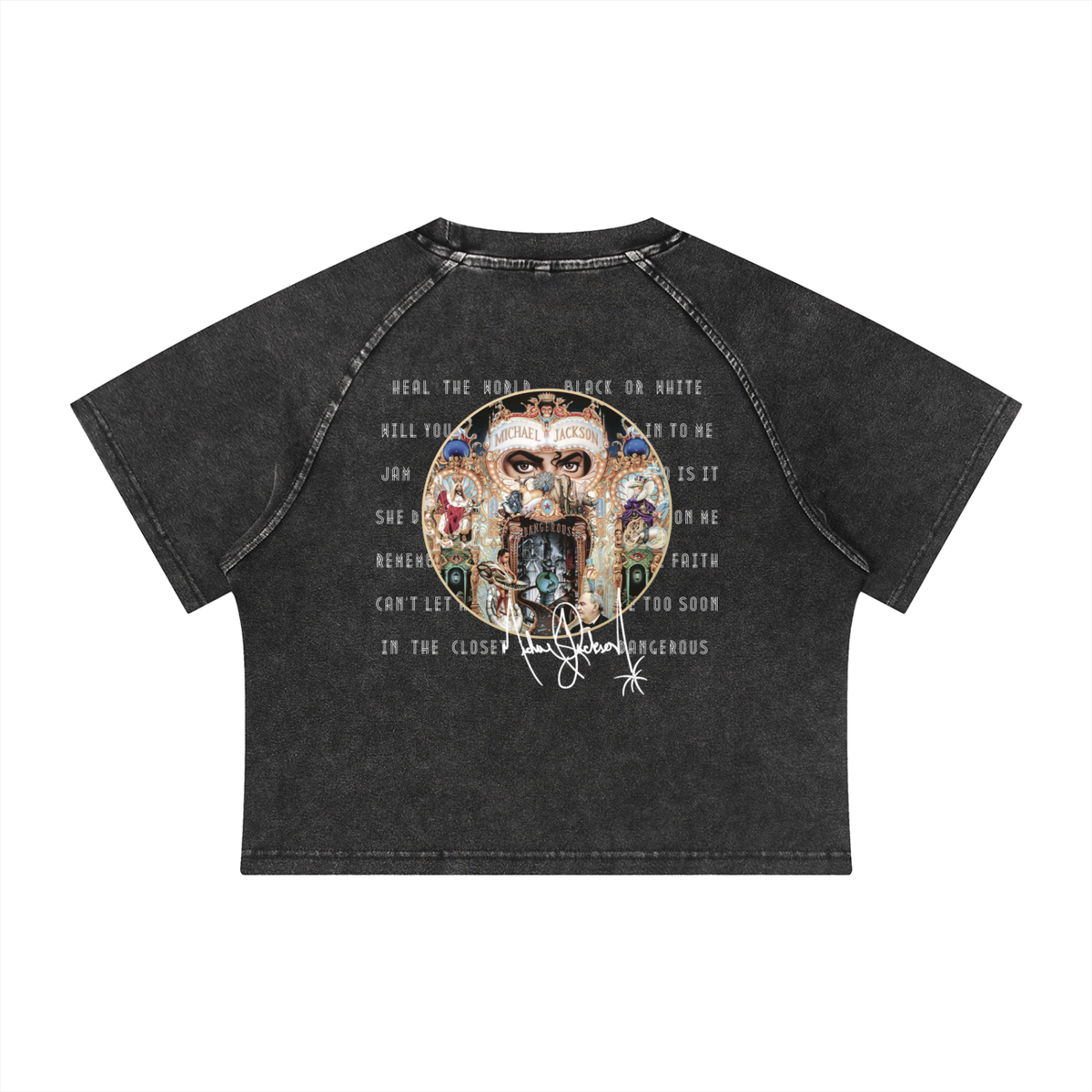 Dangerous Vintage Crop Tee - Black