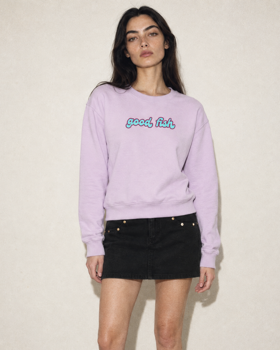 Good Fish Retro Sweater - Lilac