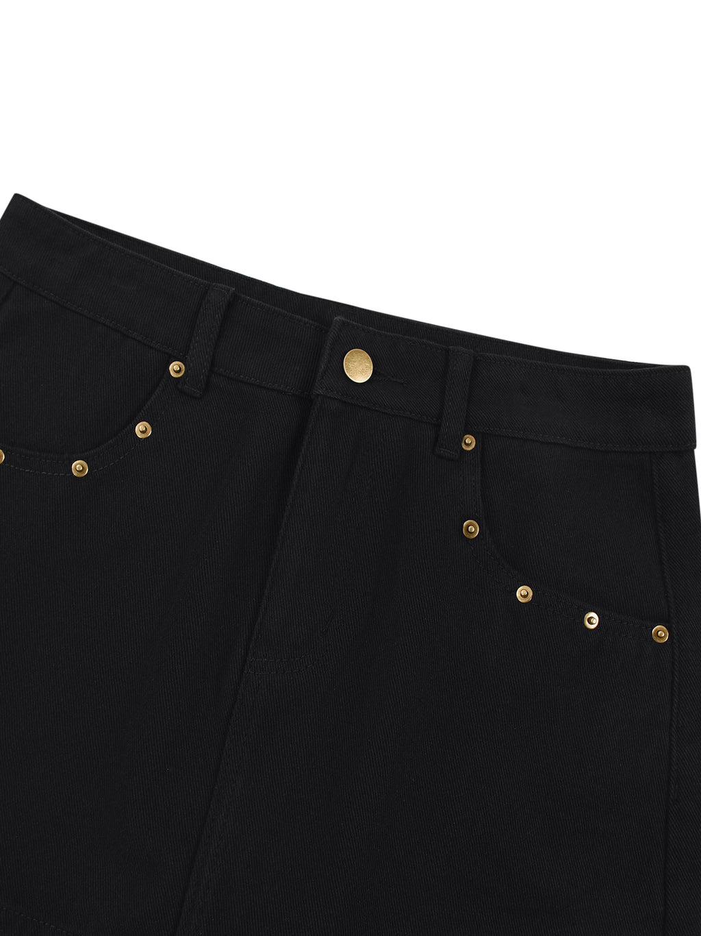 MJ Signature Denim Studded Mini Skirt