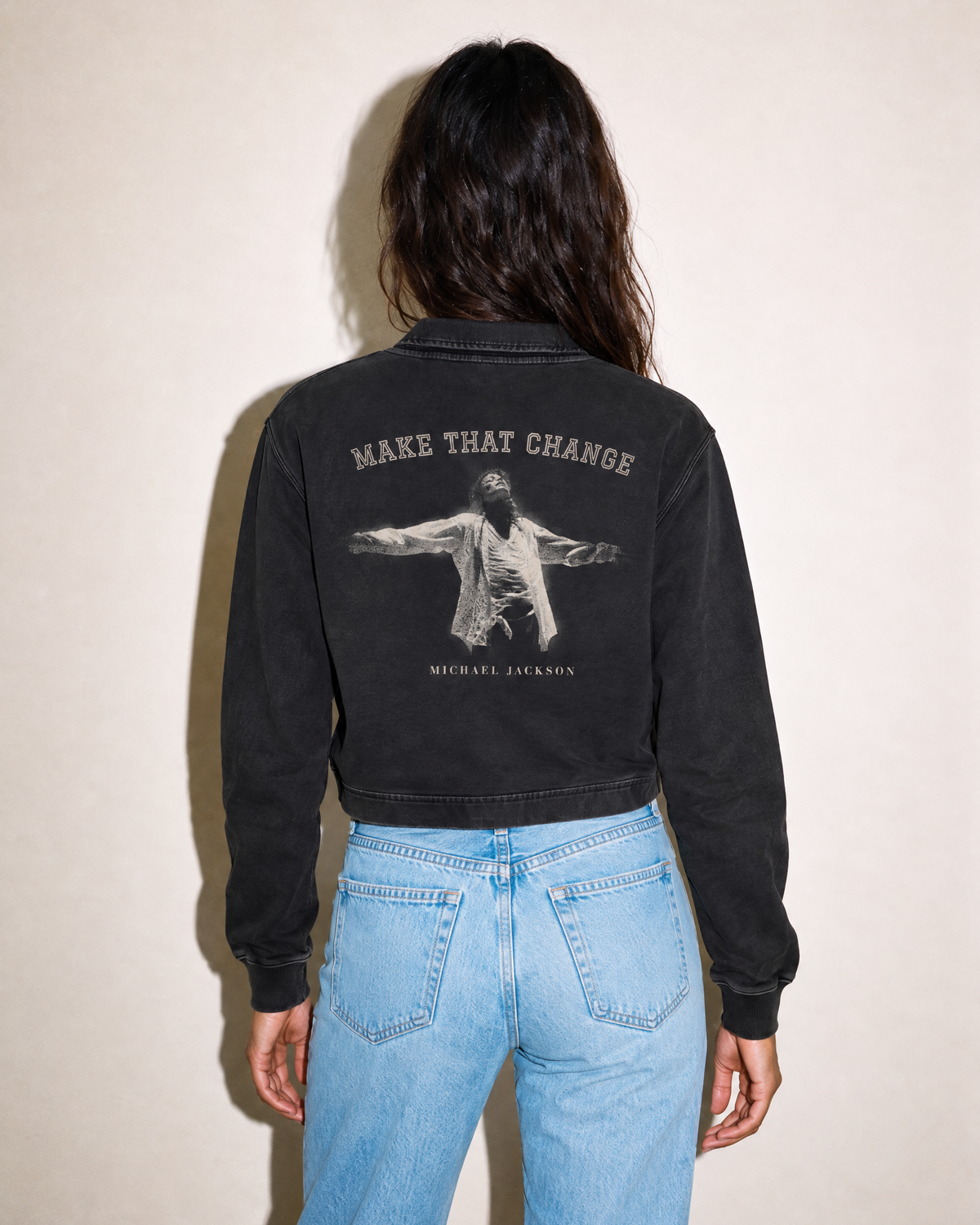 man in the mirror michael jackson make that change vintage sweater