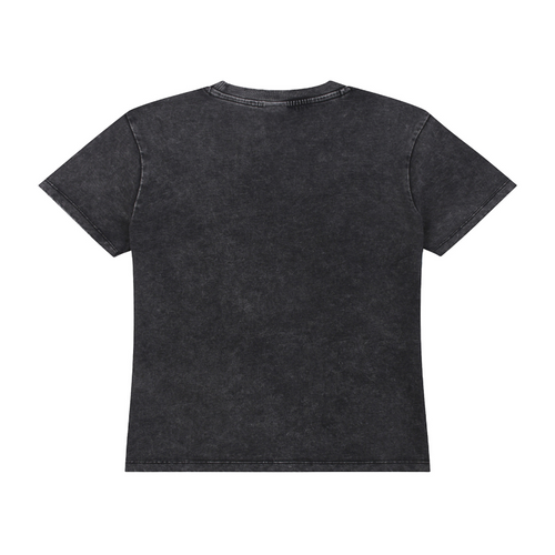Black t-shirt on a white background