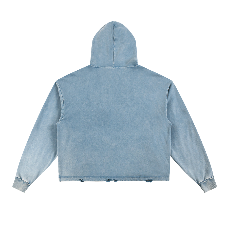 michael jackson beat it distressed vintage hoodie blue