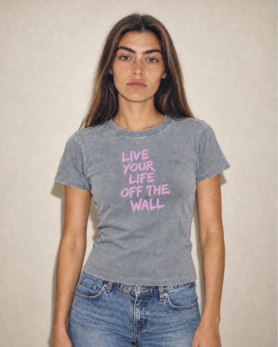 Off The Wall - Vintage Tee - Gray